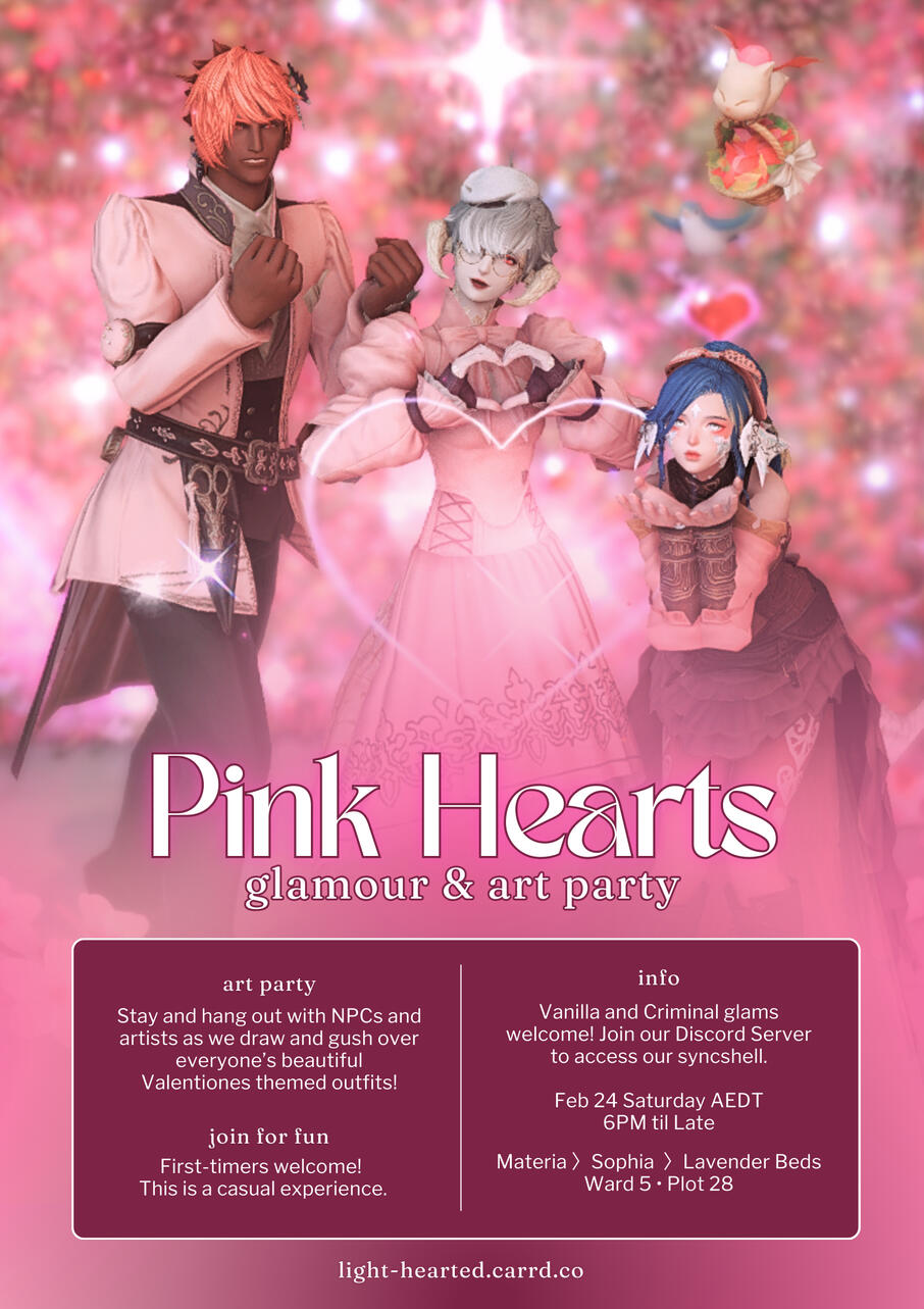 Pink Hearts Glam & Art Party Pink Hearts Glam & Art Party