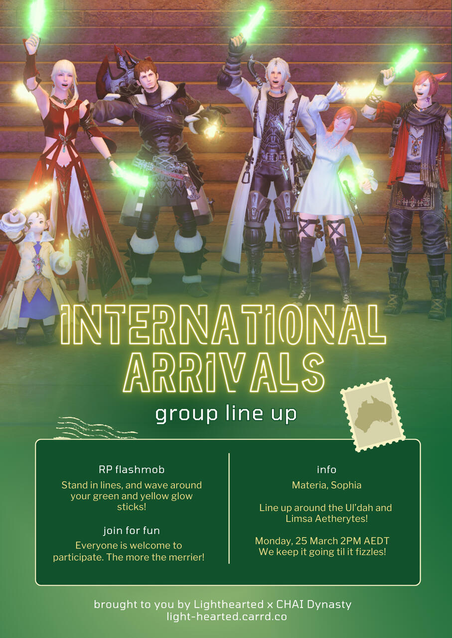 International Arrivals Group Line Up International Arrivals Group Line Up